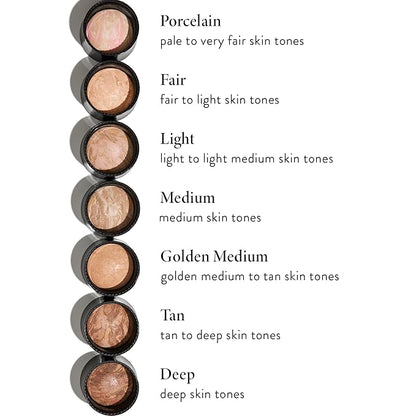 LAURA GELLER NEW YORK Award-Winning Baked Balance-n-Brighten To Go Travel Size Color Correcting Powder Foundation - Light - Buildable Light to Medium Coverage - Demi-Matte Natural