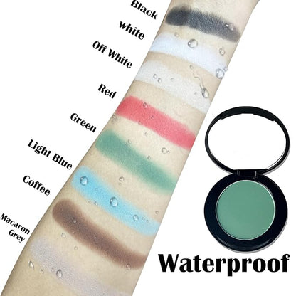 MEICOLY Single Green Eyeshadow Palette with Mirror,Stocking Stuffers for Women,Matte Green Eye Shadow for Elphaba Christmas Makeup,Pressed Powder Eyeshadow,Matte Shade Eyelid Color Eye Makeup