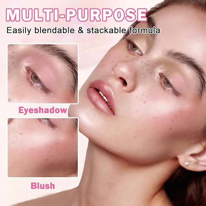 Glitter Eyeshadow Bright Purple Single Eyeshadow,Ultra Fine Shimmer Eyeshadow Lightweight Sparkling Blendable Formula,Daily Multiuse Glossy Eyes Makeup (08 Glam Rock