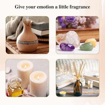 EUQEE 10ml Woody Essential Oils Set - Pure & Nature Essential Oils for Aromatherapy, Diffuser, Candle Making, Massage - Eucalyptus, Cedarwood, Sandalwood, Frankincense, Cinnamon