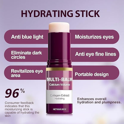 Cemenrete Calcium Multi-Effect Volume Cream Wrinkle Core Stick South Korean Collagen Moisturizing Stick for Anti-Aging Moisturizing and Firming Eyes Neck and Face（2pcs）