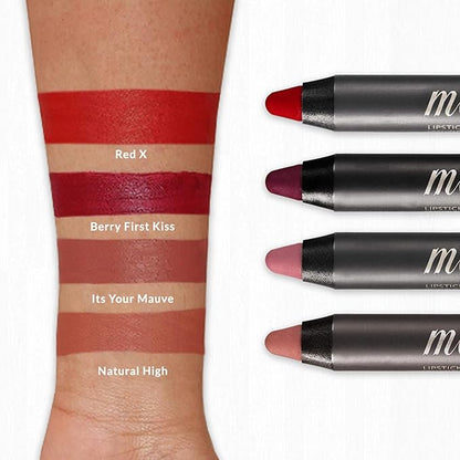 VASANTI Matte Crush Lipstick Pencil – It's Your Mauve – Soft, Velvety Matte Finish, Waterproof, Smooth Application – Natural, Vegan, Paraben-Free Lip Color