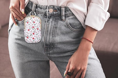COOKOOKY 2 Pack Hand Sanitizer Spray Case Compatible with Touchland, Hand Sanitizer Holder, Mini Zippered Pouch, Small Makeup Bag for Women Friends Girls Gifts Idea