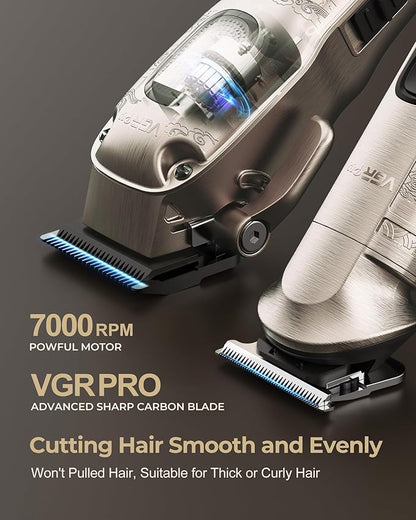 Hair Clippers for Men Professional, Cordless Hair Clippers for Hair Cutting, Mens Clippers and Trimmers Set, Electric Hair Trimmer for Men with Package Box (Silver)
