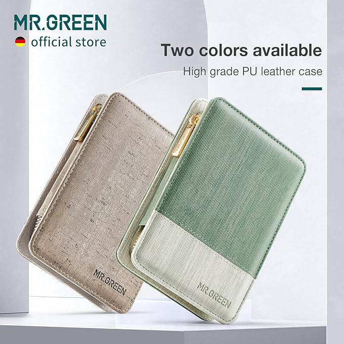 MR.GREEN Manicure Sets Pedicure Kits Stainless Steel Nail Clipper Personal Care Tools with PU Leather Case (Gray)