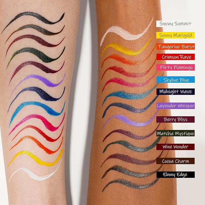 Liquid Eyeliner, Purple Eyeliner Pen, Long Lasting Colored Eyeliner Purple, Felt Tip Applicator for Precise Line, Smudgeproof, Easy to Use, Body Art Use (Lavender Whisper)