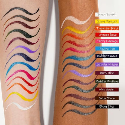 Liquid Eyeliner, Purple Eyeliner Pen, Long Lasting Colored Eyeliner Purple, Felt Tip Applicator for Precise Line, Smudgeproof, Easy to Use, Body Art Use (Lavender Whisper)