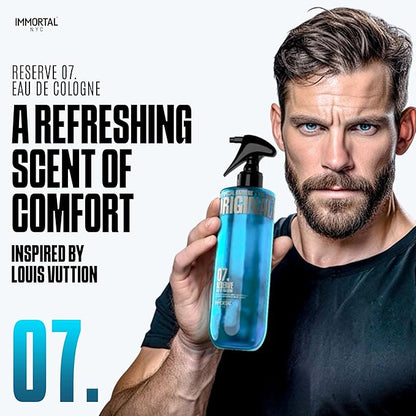 Immortal NYC Reserve 07, After Shave Spray Body/Face Men's Cologne, 17 oz - Exclusive Barbers - Softens Skin - Refreshes/disinfects and Relieves Face and Skin - Moisturizing Formula After Shaving