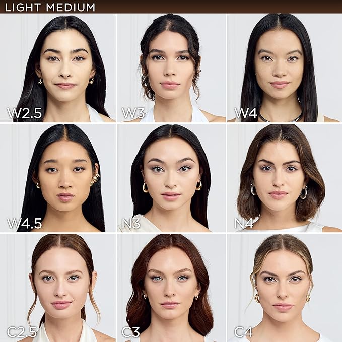 L'Oreal Paris True Match Super-Blendable Foundation, Medium Coverage Liquid Foundation Makeup, W4, Light Medium, 1 Fl Oz
