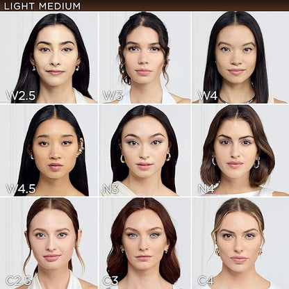 L'Oreal Paris True Match Super-Blendable Foundation, Medium Coverage Liquid Foundation Makeup, W4, Light Medium, 1 Fl Oz