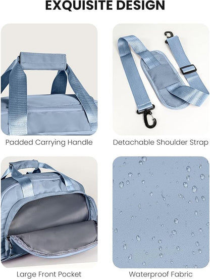 Birthday Gifts for Women, Initial Gym Bags with Shoe Compartment, Dance Bag for Girls, Monogram Kid Overnight Bags, Small Travel Duffle Tote-Engagement Gift (Letter N)