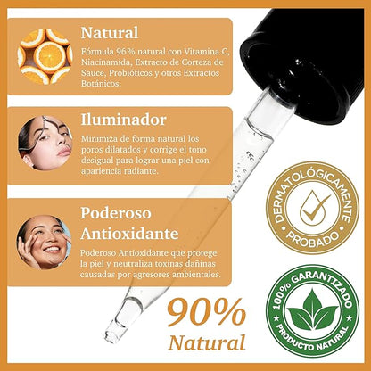 Purifect Hydrating Vitamin C Facial Serum – Hydration & Pore Care with Vitamin E & Niacinamide – Made in USA | Improves Firmness, Rejuvenates, Repairs Skin Cells & Boosts Radiance | 30ml