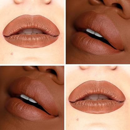 The Lip Bar - Nonstop Liquid Matte Lipstick Mini 2-Pack, Naturalista (Soft Brown) + Low Key - High Pigment - One Swipe - Long Lasting - Jojoba Oil & Vitamin E - Vegan - .24 fl oz each