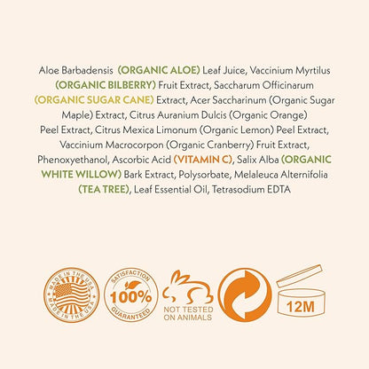 Eve Hansen Vitamin C Toner for face | 8 oz Hydrating Facial Toner Pore Minimizer with Anti Aging Aloe, Citric Acid & Tea Tree | Skin & Face Toner for All Skin Types & Even, Clear Skin