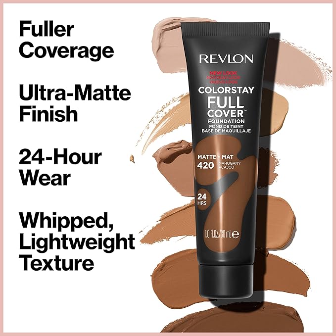 Revlon Liquid Foundation, ColorStay Face Makeup for Normal and Dry Skin, Longwear Full Coverage with Matte Finish, Oil Free, 175 Natural Ochre, 1.0 Oz