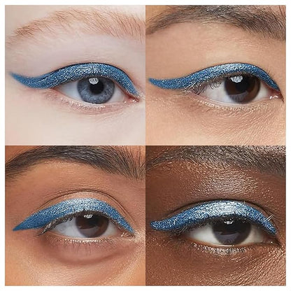 EPILYNX Waterproof Eyeliner - Smudge-Proof Liquid Eyeliner Pen with Precision Tip for Smooth, Long-Lasting Application - Vegan, Hypoallergenic & Gluten-Free Eye Liner - 2mL Shimmer Royal Blue