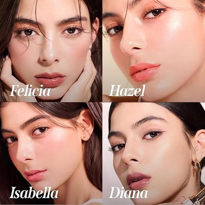 DEARDAHLIA Lip Paradise Sensual Lip Glow (Luna) - Weightless Hydrating Vegan Lipstick with Glossy Finish, Natural Radiant Glow & Shea Butter Nourishment. 0.11 oz