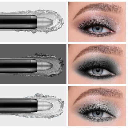 Boobeen 3PCS Cream Eyeshadow Pencil Crayon Waterproof Brightener Stick Shimmer Pen Create Glitter Eye Makeup, Easy to Use