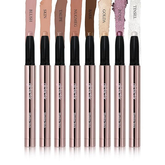 Girlactik Creamy Eyeshadow Stick- Long Lasting and Water-Resistant, Shimmering and Matte Colors Eye Shadow Stick Makeup, Built-in sharpener - 2 g / .07 oz (Taupe)