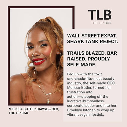 The Lip Bar - Lip Gloss, Vixen (Deep Red Opaque) - Gloss Up Color Rich - Smooth, Not Sticky Formula - Moisturizing Coconut Oil, Olive Oil, Argan Oil & Vitamin E - Vegan & Cruelty Free - .30 fl oz