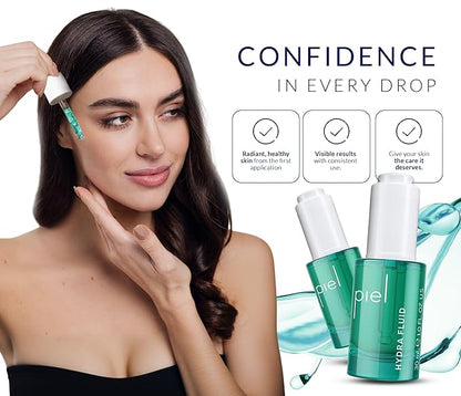 Piel Hydra Fluid – Hydrating Facial Serum with Hyaluronic Acid and Allantoin – Lightweight and Fast-Absorbing Formula – Fragrance-Free – Suitable for All Skin Types
