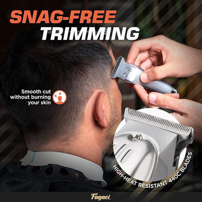 Fagaci Professional Hair Trimmers for Men, Zero Gap Trimmer with Powerful Motor, Hair Detailer Trimmer Cordless, Hair Edger for Barber