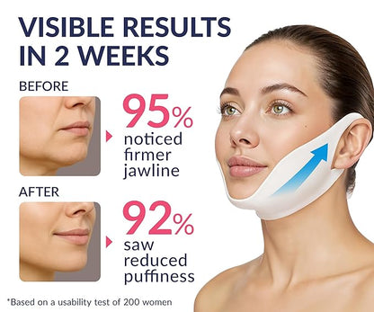 Stylia V Line Lifting Collagen Mask - Lift, Firm & Contour Jawline - Tightening Double Chin Strap with Hyaluronic Acid & Aloe - Neck Lift & Face Tightening Mask - Jawline Shaper Face Lift Tape (5PC)