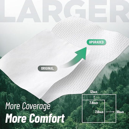 XL Disposable Face Towels | 50 Count, 100% Biodegradable, Ultra Soft & Larger (10"x12") | Bio-Based Fiber, Sustainable & Gentle for Sensitive Skin and Makeup Removal