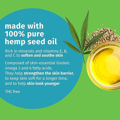 Hempz Body Wash - Original Floral & Banana - Hydrating for Sensitive Skin, Scented, Exfoliating with Shea Butter, Pure Hemp Seed Oil, and Algae for Sensitive Skin - 17 fl oz