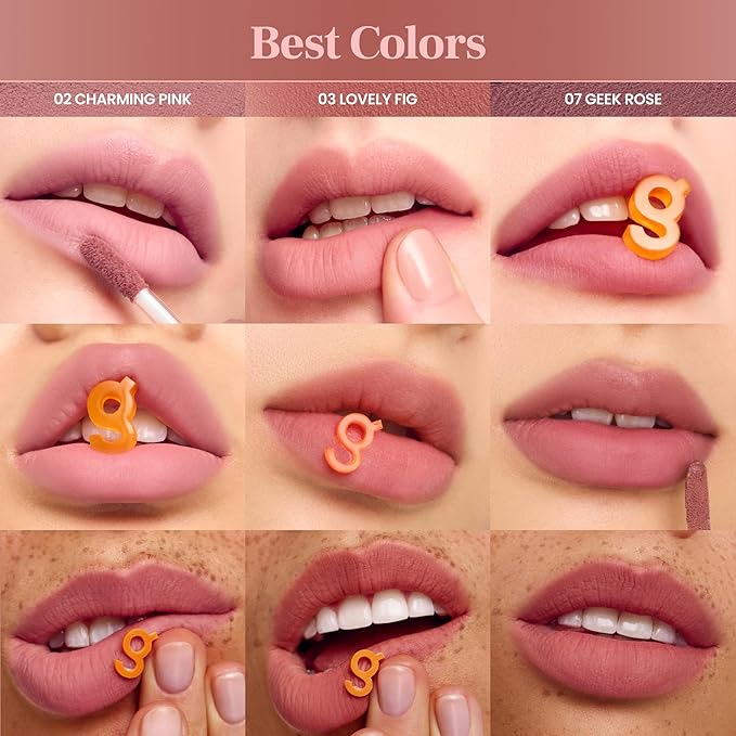 COLORGRAM NUDE BLUR TINT 07 GEEK ROSE | Soft Velvet Matte Lip Stain & Cheek Tint