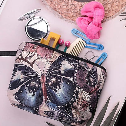 Cute Animal Lovers Gifts Butterfly Cosmetic Bag Makeup Pouch with Zipper (butterfly)