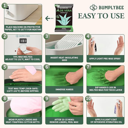 7000ml Paraffin Wax Machine for Hand and Feet-White Hand Wax Paraffin Machine for Hands with 10pcs Aloe Vera Paraffin Bath Refills,Ideal Gifts for Women