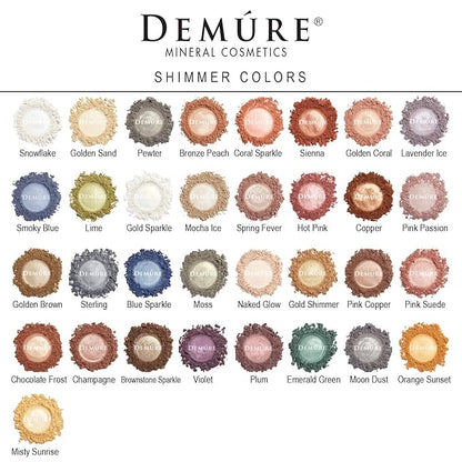 Demure Mineral Shimmer Eyeshadow Loose Powder | Violet | Organic & Natural Makeup | Professional Grade | 33 Shades | Cruelty Free
