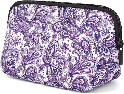 Cosmetic Bag Waterproof Neoprene Zipper Pouch Travel Portable Toiletry Makeup Bags Organizer Case for Women and Girls