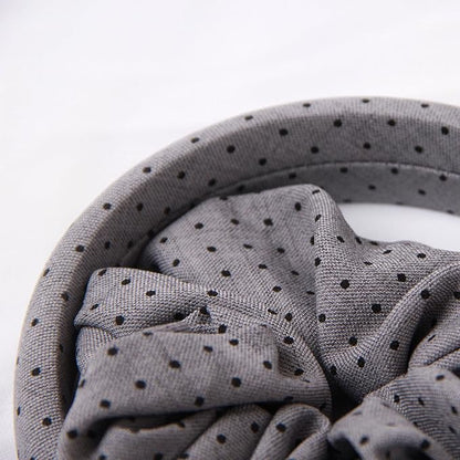 Headband and Scrunchie Set for Women 2Pack Hair Ties for Girls Elastics Bands Ponytail Holder Hair Accessories Grey Dot