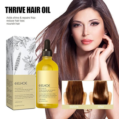 120ML Natural Hair Growth, Rosemary Oil for Hair Growth Organic, Rosemary Oil for Dry Damaged Hair and Growth Thin Hair （2PCS）