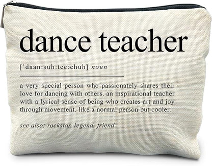 Dance Teacher Gifts Makeup Bag for Women, Dance Teacher Appreciation Gifts, Gifts for Dance Teachers Cosmetic Bags Toiletry Bag, Dance Makeup Bag