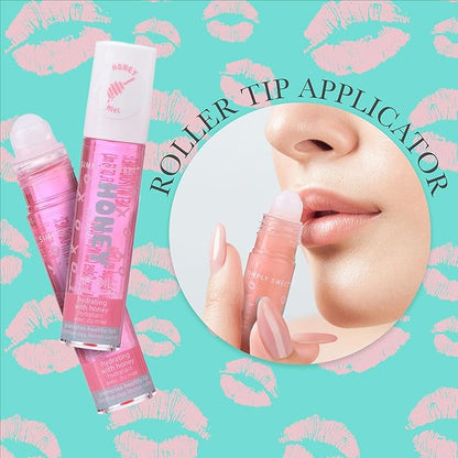 EXPRESSIONS 7pc Lip Oil Collection - High Shine Lip Glow w/Essential Oils, Hydrating Roll On Lip Oils Infused w/Essential Oils - Rollerball Lip Oils, Vitamin Enriched Lip Glow Oil Set