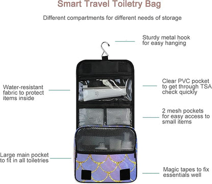 senya Hanging Travel Toiletry Bag Kit Makeup Case Cosmetics Organizer for Men Women