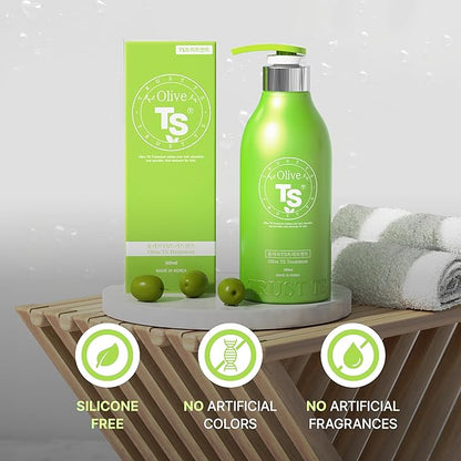 Olive TS Treatment (17.6 Fl Oz / 500mL) | Treatment of Damaged Hair and Dry Scalp and Hair | Olive Oil Hair Treatment - Hydrating and Restorative| Silicone Free | All Hair Types