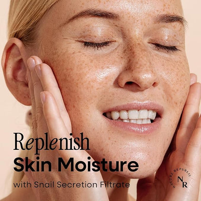 Nature Republic Snail Mucin Toner – Korean Skincare, High Content Mucus, Advanced Face Moisturizer for Skin Care Beauty, Niacinamide, Hydrating lightweight Age-Defying Booster, 130mL/4.39 Fl.Oz