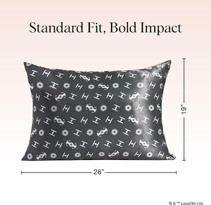Kitsch x Star Wars Galactic Empire Satin Pillowcase | Satin Pillowcase with Zipper, Better Than Silk Pillowcase | Frizz-Reducing Pillow Case for Hair & Skin Care, Cooling & Breathable - Standard