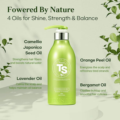 TS Premium TS Treatment | Korean Hair Care with Argan Oil & Shea Butter | Repairs Damaged, Weak Hair | Soothes Scalp Discomfort with Natural Plant Extracts (16.9 Fl Oz)