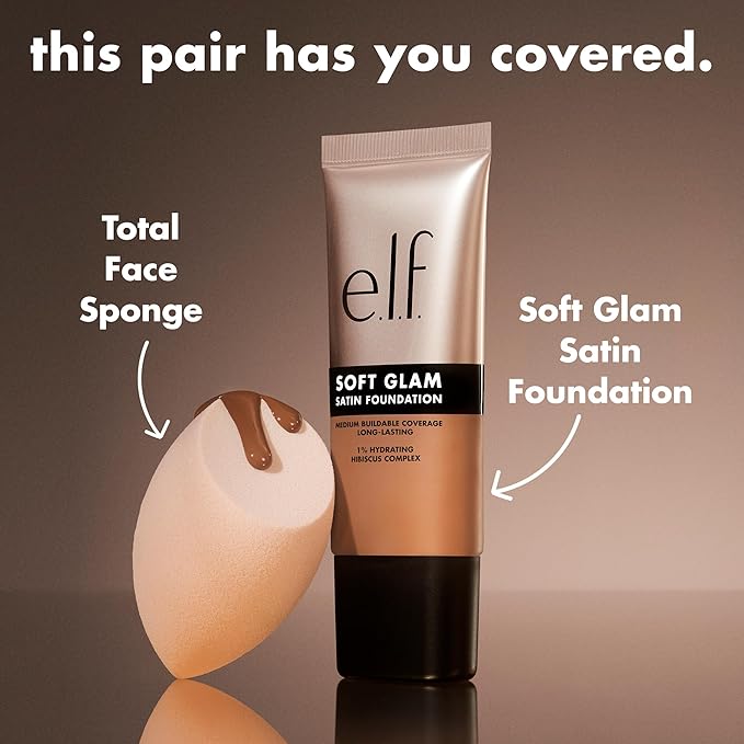 e.l.f. Soft Glam Foundation, Medium Coverage, Long-Lasting & Buildable Foundation For A Smooth, Satin Finish, Vegan & Cruelty-Free, 30 Medium Warm