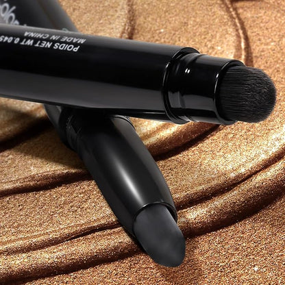 Cream Waterproof Hypoallergenic Eyeshadow Stick, long wear Metallic Glitter Matte Eye Shadow Pencil With Makeup Brush, Eye Brightener, 33 Matte Cocoa