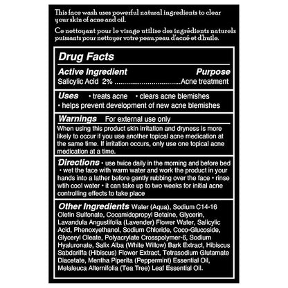 Brickell Men's Acne Face Wash for Men, Natural and Organic Men's Acne Face Wash to Cleanse Skin and Eliminate Acne, Clears Breakouts, 2% Salicylic Acid, 6 Ounces