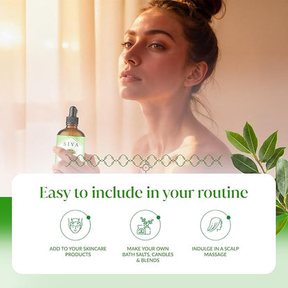 Siva Citronella Essential Oil - 4 Fl Oz – 100% Natural Citronella Oil - for Diffuser, Face, Skin Care, Aromatherapy, Hair Care, Scalp and Body Massage - with Dropper
