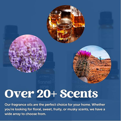 CE Craft Premium Fragrance Oil Pair for Diffusers - Flannel Musk + Flannel Pine – Diffuser Oils Fragrances Scented for Home, Candle Soap Making Supplies, Aromatherapy Blends for House (10 mL)