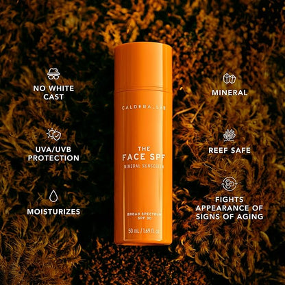 Caldera + Lab The Face SPF, No White Cast Mineral Sun Screen with SPF 30