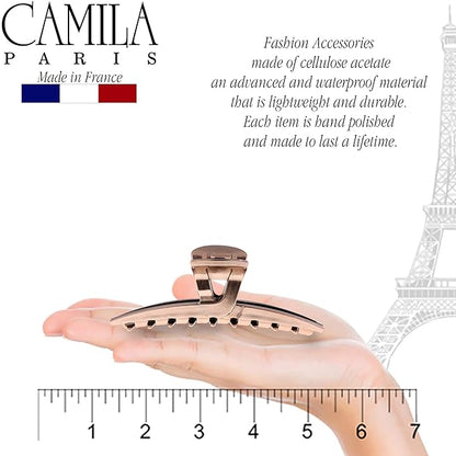 Camila Paris CP2597 French Hair Clip for Women, Narrow, Strong Hold Grip Double Teeth Girls Hair Claw Clips Jaw, Fashion Durable Styling Hair Accessories for Women, Made in France
